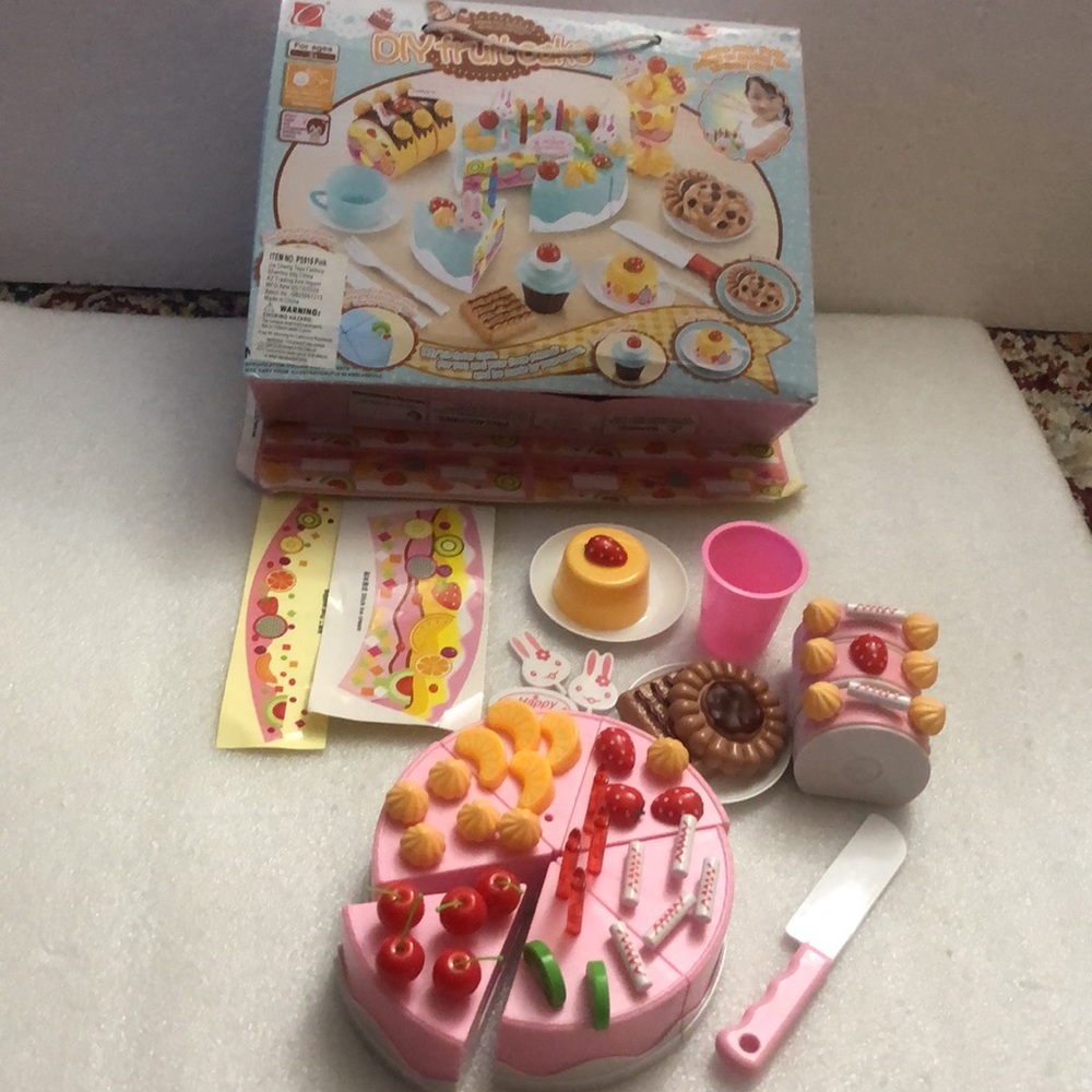 DIY fruit cake 58 pieces kiy toys.design your own cake .